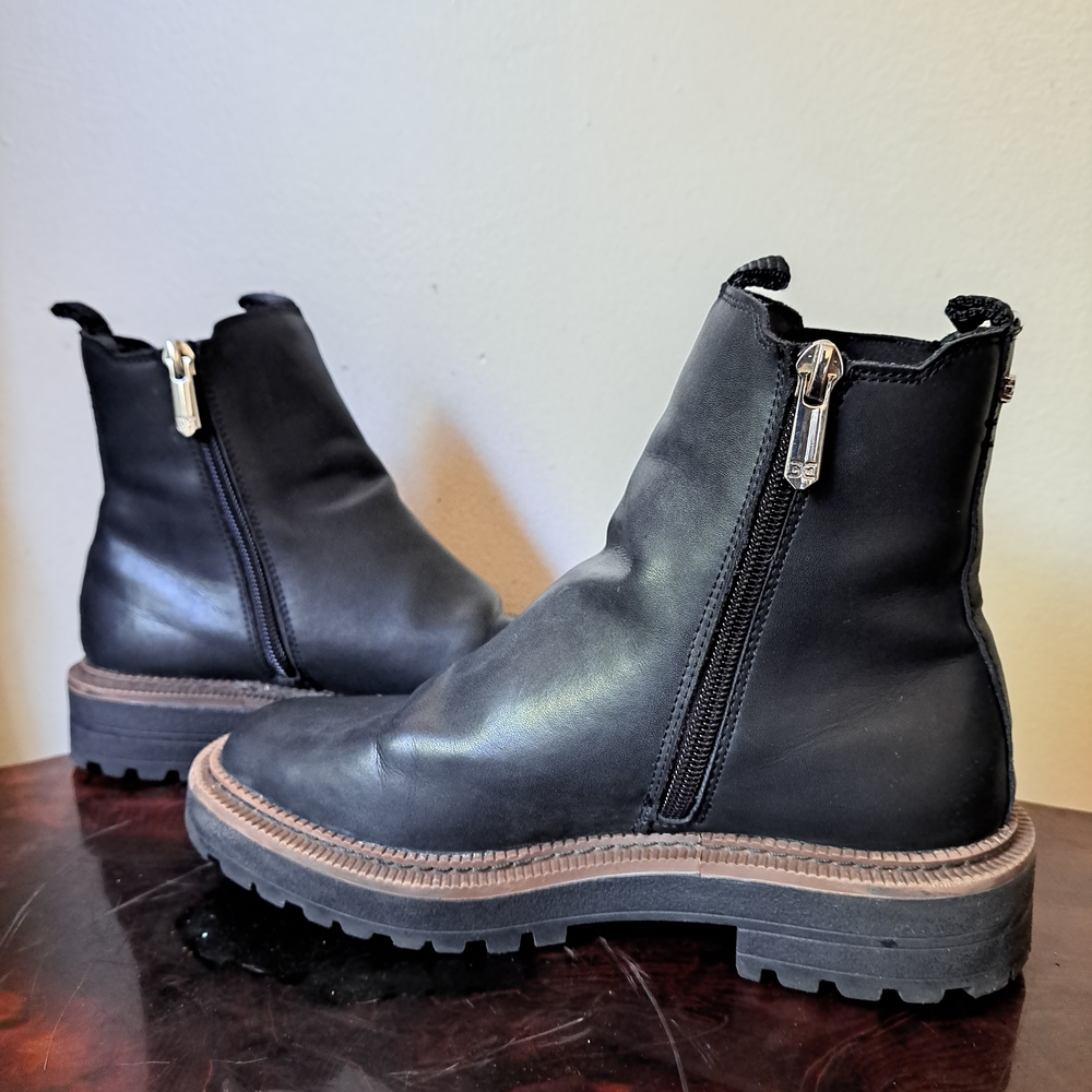 Sam Edelman Black Zippered Men's Boots US Size 3M - Picture 2 of 9